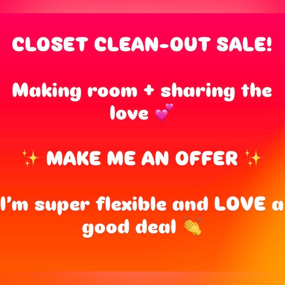 Closet Clean-Out Sale
